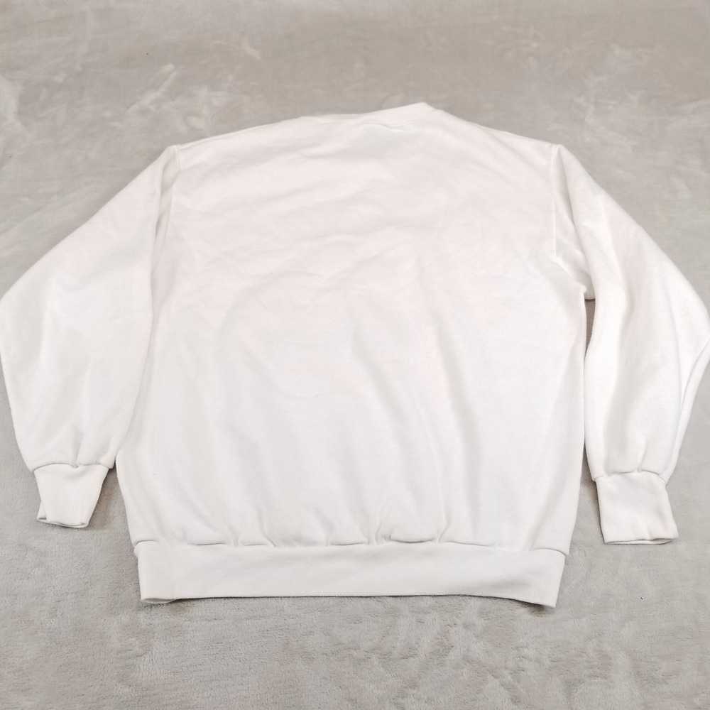 VTG Taz Sweatshirt Mens XL White Pullover Hockey Embroidered 90s‎ Made in USA - Picture 3 of 11